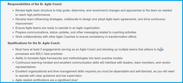 Agile coach process